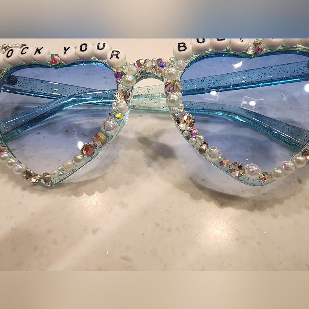 Backstreet Boys Bling Heart Sunglasses Crystal Sphere Tour Custom Rock Your Body - Picture 4 of 13